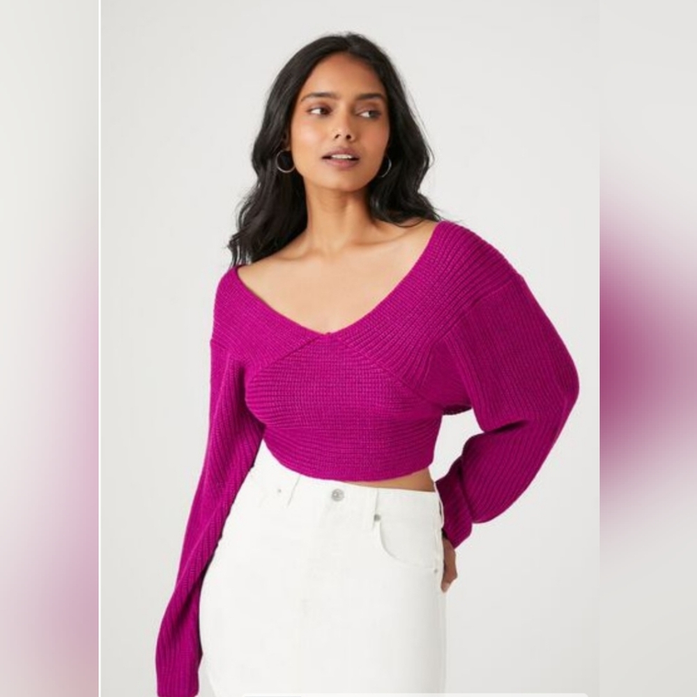 Cropped Wrap Sweater - Size S/M - NWOT